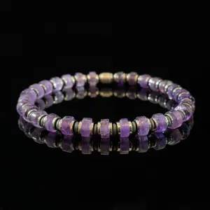 未标题-4-1.webp Amethyst & Magnetite Beads (6mm)